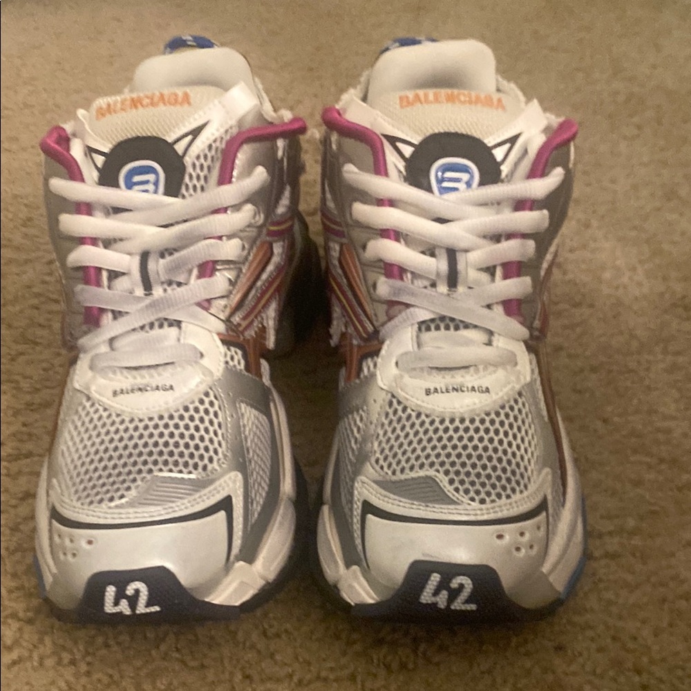 Balenciaga Sneakers - White, Pink, and Blue